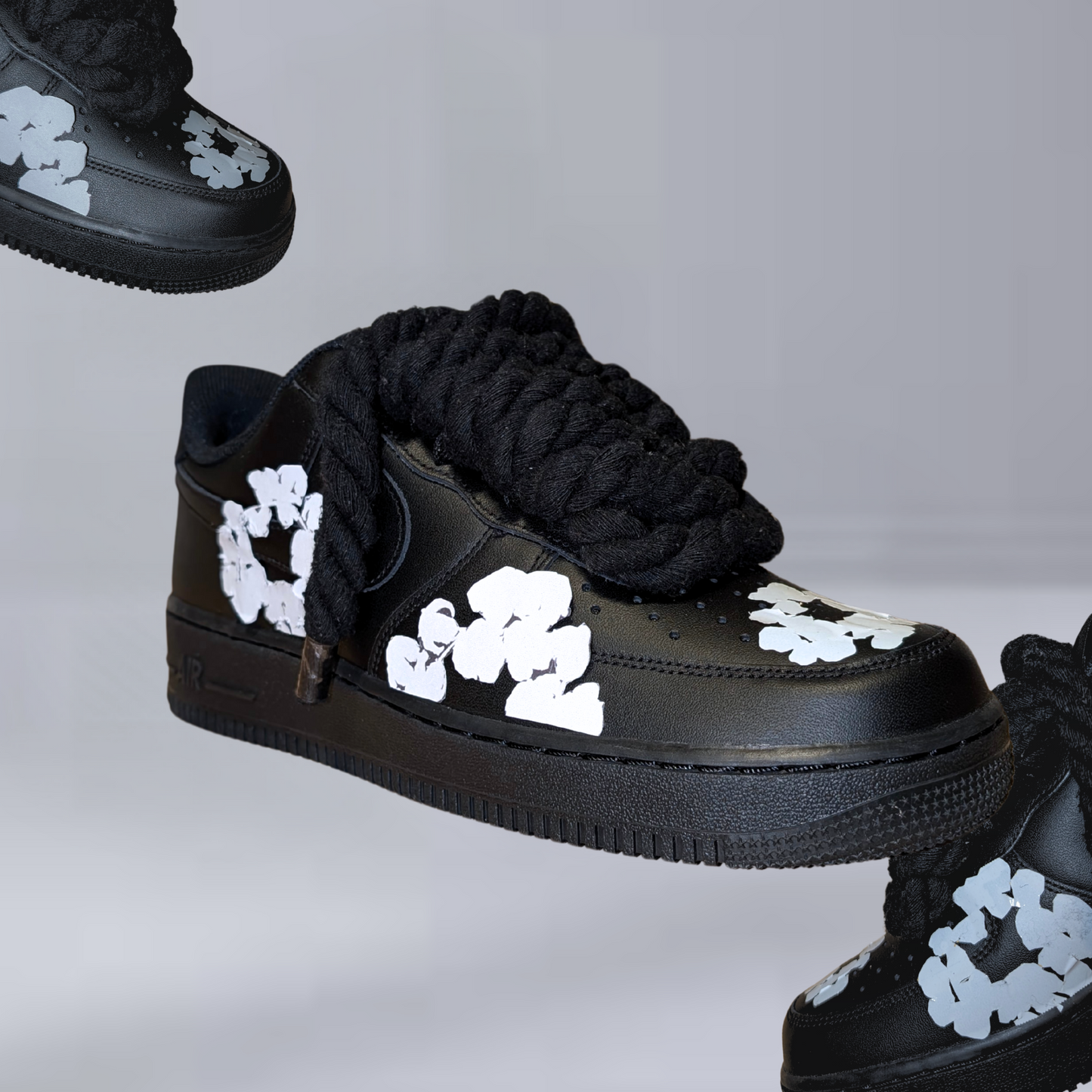 AF1 Czarne | Denim Rope Forces